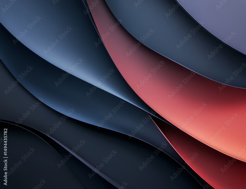 Wall mural dark gradient background, simple and elegant, with a gradient transitioning from dark blue to red. t