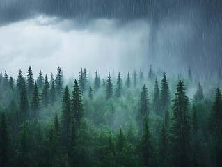 mist in the forest