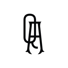QA monogram logo design letter text name symbol monochrome logotype alphabet character simple logo