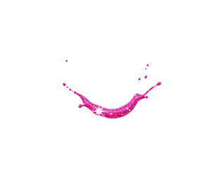 Pink Glitter Splash with Transparent Background
