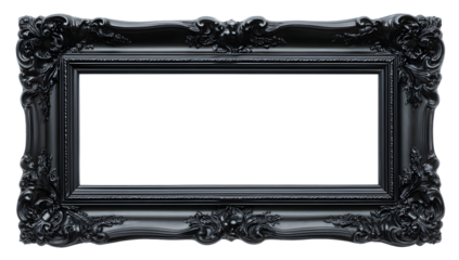 Ornate dark frame art display