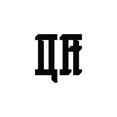 QA monogram logo design letter text name symbol monochrome logotype alphabet character simple logo