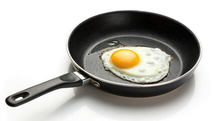 Fried Egg in Nonstick Pan – High Resolution Cooking Photo for Breakfast Recipes

