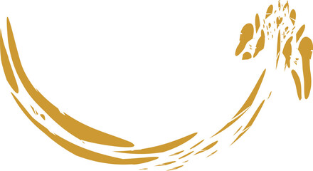 golden arrow sign curves up direction up or down, scratch and brush