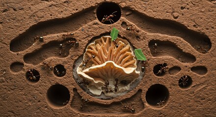 Leafcutter Ant Colony: Underground World