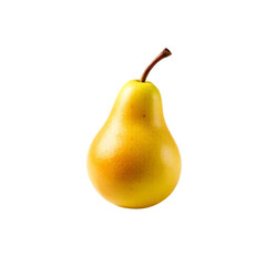 Golden Ripe Pear Isolated on Transparent Background