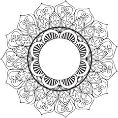 Beautiful flower art and mandala vector design