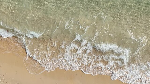 Nature of the beach and sea Summer with sunshine, sandy beaches, clear blue waters sparkling against the blue sky. On an island with good ecology and environment Background for summer vacation