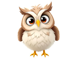 Obraz premium Cute Cartoon Owl Illustration