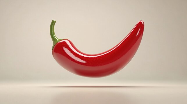Red chili pepper, glossy, studio shot