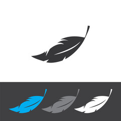feather logo and vector template