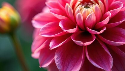 Close-up dahlia pattern, rich colors, layered petals , floral, stylish, decorative