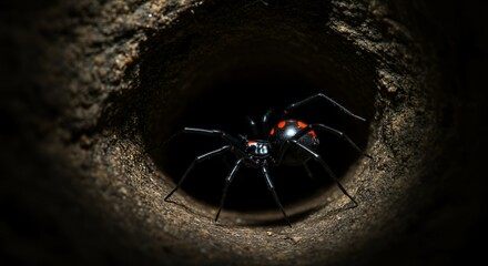Redback Spider in its Lair