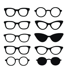 Sunglasses silhouette vector pack