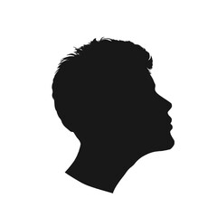 silhouette illustration of a man's head without a background