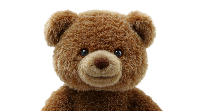 Teddy bear close-up cute furry brown toy