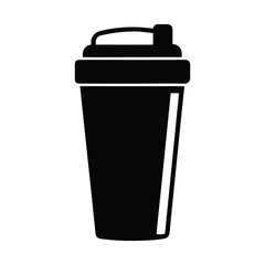 Minimal Flat Style Protein Shaker Cup Icon