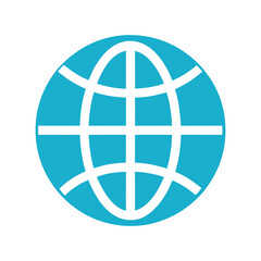 Minimal Globe Icon Logo Design on White