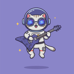 Cartoon character cat dressed as an astronaut.