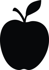 apple fruit minimalist silhouette vector, apple fruit icon