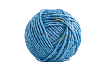 PNG Close-up of blue yarn ball with textured surface