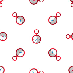 Seamless pattern with compasses on a white background for decoration