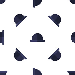 Seamless pattern with bowler hats, classic style, trendy fashion, repetitive hats
