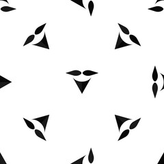 Abstract geometric seamless pattern with stylized beard and triangles vector