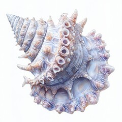 Fototapeta premium Beautiful Seashell with Intricate Details and Soft Color Palette