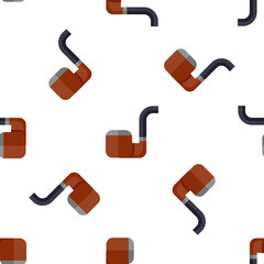 Seamless pattern with tobacco pipe vector illustration background