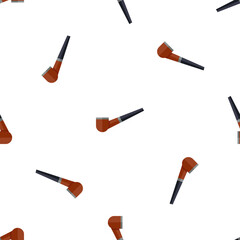 Seamless pattern with vintage tobacco pipes on white background vector
