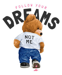 teddy bear with a football