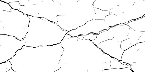 Crack Texture. The cracks concrete texture white and black. Cracked earth. Cracks background, cracks texture, grunge background. Cracks in a wall background.Structure of cracking.
