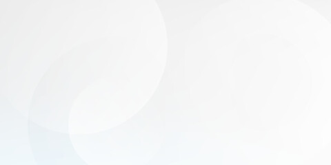 Minimal white abstract background with soft gradient circles and smooth curves, Vector Illustration