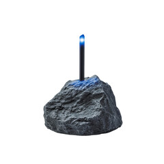 Illuminated LED Path Light on a Rock Base - Modern Outdoor Lighting