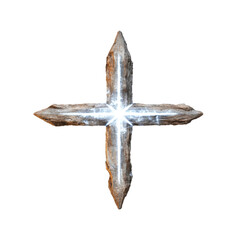 Glowing Stone Cross Symbol of Faith and Spirituality