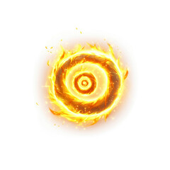 Fiery Spiral Energy Vortex Abstract Burning Ring of Fire