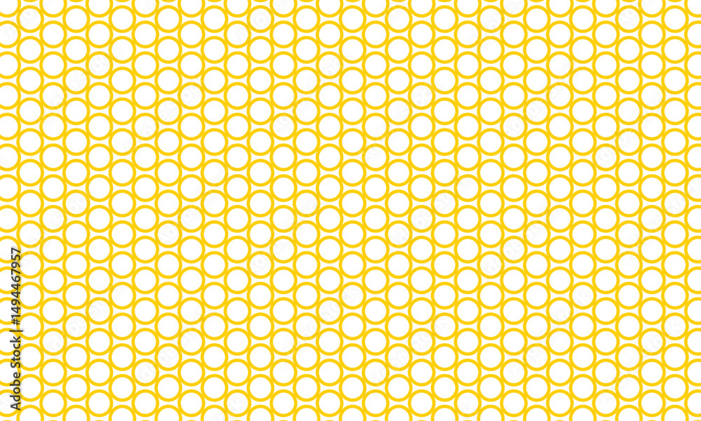 Aufkleber abstract yellow outline circular dot pattern.