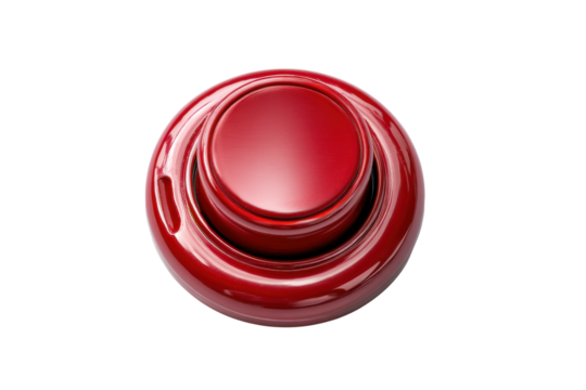 PNG Red emergency stop button isolated on white background