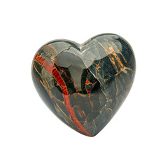 Polished Mookaite Jasper Heart, Red and Green Marble Heart Shaped Stone
