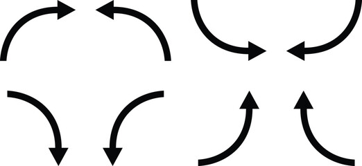abstract black curve direction arrow design.