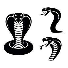 Fototapeta premium black and white cartoon snake
