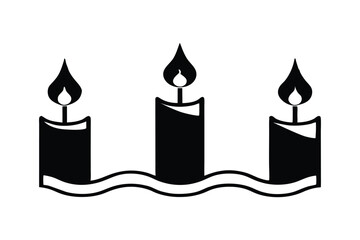 old-burnt-candles-silhuette---vector-art-illustrit.eps