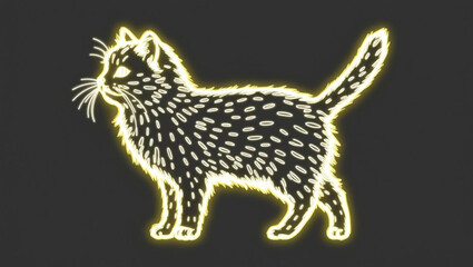 Obraz premium vector illustration of a cat