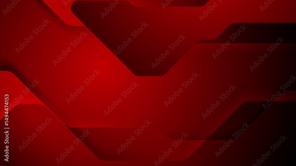 Poster Dark red geometric tech abstract background