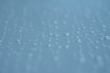 Water drop texture on blue background