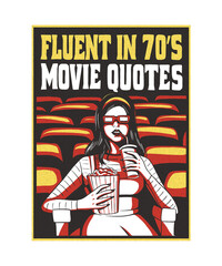 woman with a pop corn