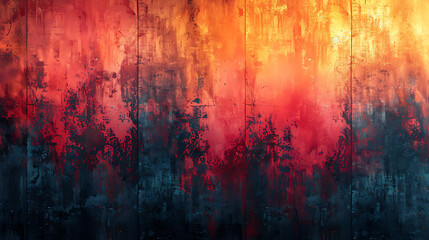 Abstract textured backdrop with fire-like red and orange grunge, hinting at smoke and a dirty