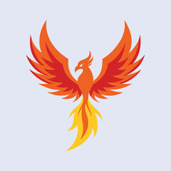 Animated Phoenix Rising with Vibrant Flame Transitions