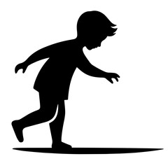 Clean black and white vector silhouette 